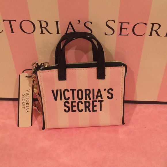 Victoria’s secret logo key chain coin/card holder - Picture 2 of 8